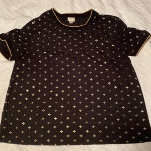 A New Day black & gold top size Medium